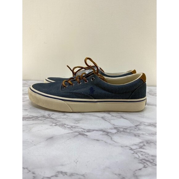 polo ralph lauren Men's Keaton Canvas Casual Sneakers SZ 9.5 - Picture 7 of 9